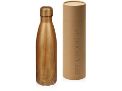 Вакуумная термобутылка «Britewood S4», 500 мл, крафтовый тубус, Цвет дерево