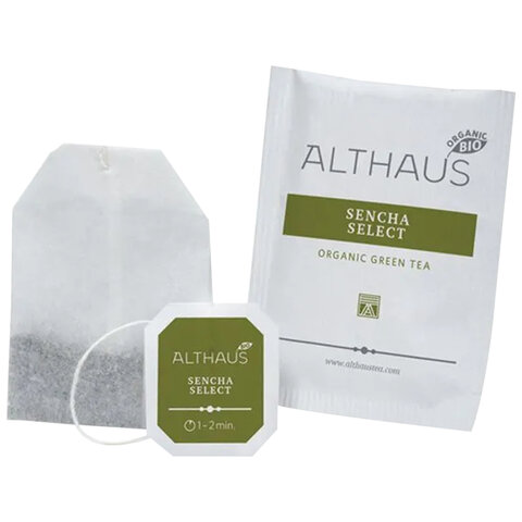 Чай ALTHAUS "Sencha Select" зеленый, 20 пакетиков в конвертах по 1,75 г, ГЕРМАНИЯ, TALTHB-DP0033