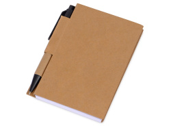 Блокнот «Samui» с шариковой ручкой, Цвет бежевый, черный