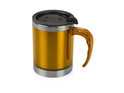 Термокружка «Эвбея», Цвет оранжевый/серебристый/черный