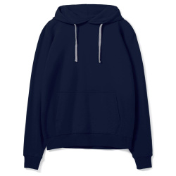 Толстовка с капюшоном Unit Kirenga, темно-синяя, XS–4XL