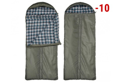 Спальный мешок с капюшоном Yagnob Marko Polo -10, левосторонний, HOLLOW FIBER, фланель (240х180) РБ