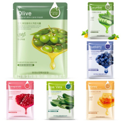 Тканевая маска для лица ROREC серии "Natural Skin Care Mask" Bioaqua, 30 гр  ROREC "Olive Natural Sk