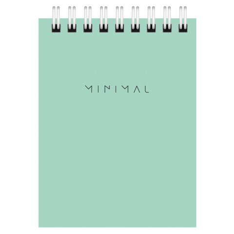 Блокнот МАЛЫЙ ФОРМАТ А7, 75х105 мм, 40 л., гребень, картон, клетка, BRAUBERG "Minimal Pastel", 116431