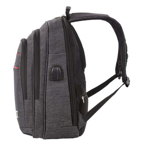 Рюкзак BRAUBERG FUNCTIONAL с отделением для ноутбука, 3 отделения, USB-порт, "Progress", 48х14х34 см, 229873