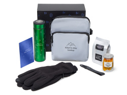 Подарочный набор «Re:m. Step»  с термосом, перчатками и сумкой, Цвет зеленый