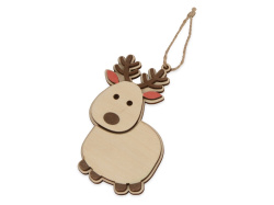 Подвеска «Олень», Цвет натуральный, Мокко, красный