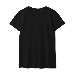 Футболка женская T-bolka Stretch Lady, черная, S-XXL