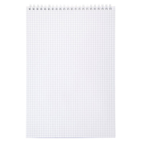 Блокнот БОЛЬШОЙ ФОРМАТ А4, 80 л., гребень, обложка пластик "VELVET", клетка, HATBER, черный, 081540, 80Б4В1гр_01601