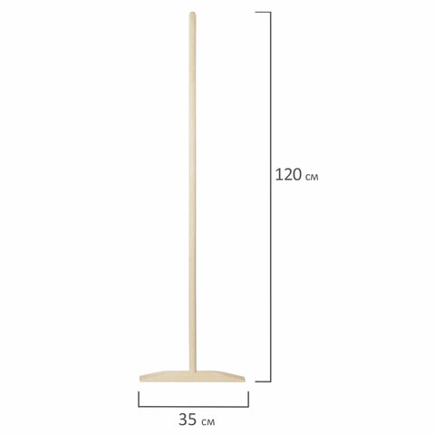 Швабра для пола деревянная LAIMA, ВЫСШИЙ СОРТ, черенок 120 см, 606624
