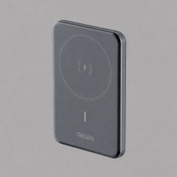 Внешний АКБ NRG MageSafe Alum 5000 мА-ч, 15Вт QI, Размер 5000 mAh, Цвет серый