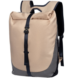 Рюкзак coolStuff Plus, бежевый с темно-синим, 44x29x14 см