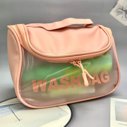 Прозрачная дорожная косметичка Washbag для путешествий с ручкой