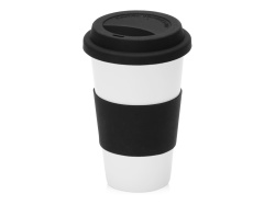 Фарфоровая кружка с двойными стенками «Toronto», Цвет белый/черный