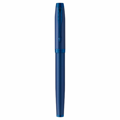 Ручка перьевая PARKER "IM Professionals Monochrome Blue", синий металлик, нержавеющая сталь, синяя, 2172964