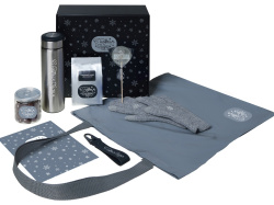 Подарочный набор «Re:Breathe» с перчатками, термосом и чаем, Цвет серый