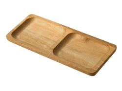 Менажница из акации с двумя секциями «Almond», Цвет натуральный