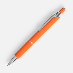 Ручка шариковая Chromos Soft Touch, оранжевая, 13,9х1,1 см
