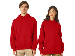 Толстовка с капюшоном оверсайз «Berlin» унисекс, Размер XS-S, Цвет красный