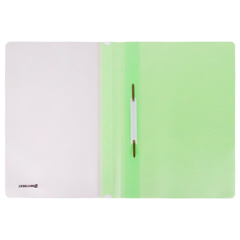 Скоросшиватель пластиковый BRAUBERG "Pastel" А4, 130/180 мкм, мятный, 270458