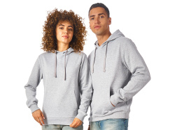 Толстовка "Stream" с капюшоном, унисекс, Размер XL, Цвет серый меланж