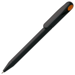 Ручка шариковая Prodir DS1 TMM Dot, черная с оранжевым, 14х1,1 см
