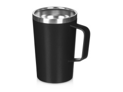 Стальная кружка с двойными стенками и порошковым покрытием «Tibet», Цвет черный
