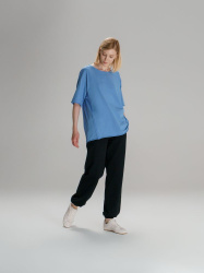 Футболка оверсайз унисекс Vozduh, синяя, XS–XXL