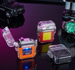 Электронная водонепроницаемая пьезо зажигалка - фонарик с USB зарядкой LIGHTER