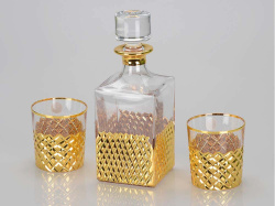 Набор для виски «Один на один», Цвет прозрачный/золотистый