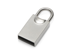 USB-флешка 2.0 на 16 Гб «Lock», Цвет металл