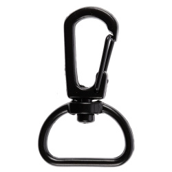 Застежка-карабин Snap Hook, M, черная, 2,5х4 см