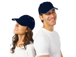 Бейсболка «New Castle», Цвет темно- синий/натуральный