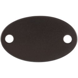 Шильдик металлический Alfa Oval, серый металлик, 1,5х2,5 см