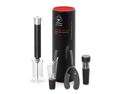 Набор аксессуаров для вина «Pinot Grigio», Цвет черный/серебристый