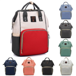Сумка - рюкзак для мамы Baby Mo с USB /  Цветотерапия, качество, стиль цвет MIX 2.0 с карабином и кр