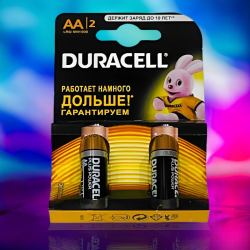 Батарейка Duracell AA 2 штуки / Универсальные и долговечные