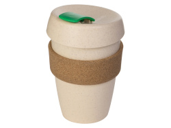 Стакан из пшеничного волокна с двойными стенками «Pino», Цвет натуральный, зеленый, коричневый