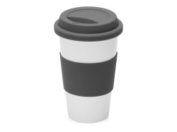 Фарфоровая кружка с двойными стенками «Toronto», Цвет белый/серый