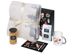 Подарочный набор «Re: Unwind» с пледом, кружкой и чаем, Цвет бежевый