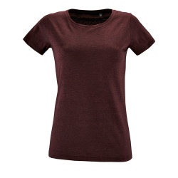 Футболка женская Regent Fit Women, бордовый меланж, S–XXL