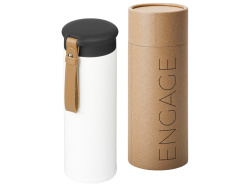 Вакуумный термос «Engage»,тубус, 450 мл, Цвет белый, черный, коричневый