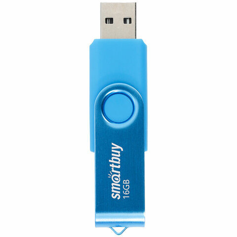 Флеш-диск 16 GB SMARTBUY Twist USB 2.0, синий, SB016GB2TWB