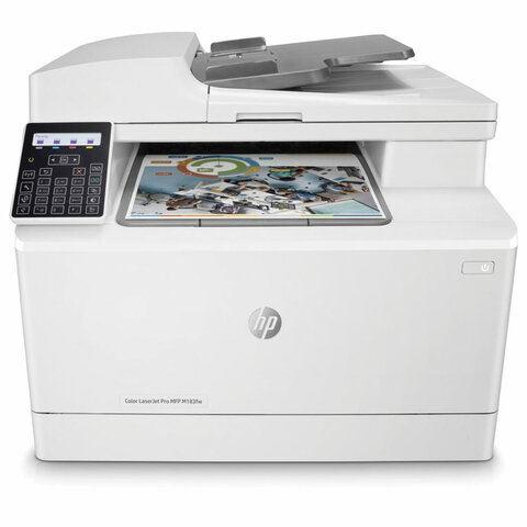 МФУ лазерное ЦВЕТНОЕ HP Color LaserJet M183fw "4 в 1", А4, 16 стр./мин., 30000 стр./месяц, АПД, Wi-Fi, сетевая карта, 7KW56A