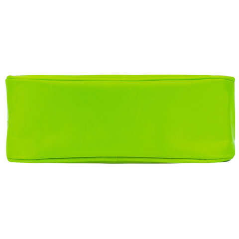 Пенал-косметичка BRAUBERG, мягкий, "KING SIZE NEON GREEN", 20х8х9 см, 229020