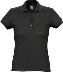 Рубашка поло женская Passion 170, черная, S–XXL