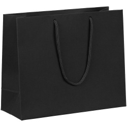 Пакет бумажный Ample Plus S, черный, 24x20x9,5 см