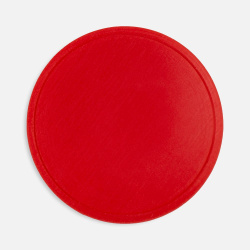 Лейбл из ПВХ Dzeta Round, L, красный, 5х5,01х0,2 см