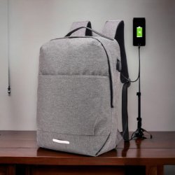 Рюкзак Tristar с USB разъемом и отделением для ноутбука 14", серый