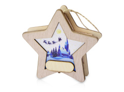 Новогодняя подвеска с подсветкой «Звезда», Цвет натуральный, разноцветный